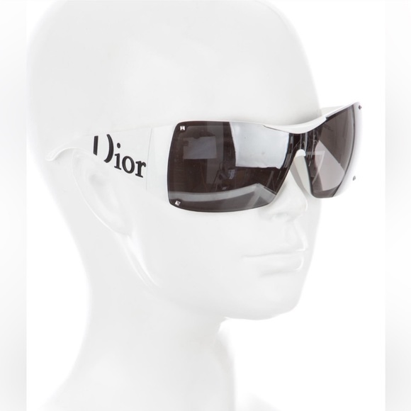Christian Dior Overshine 2 Rare Vintage Y2K Sunglasses in White and Black - Picture 2 of 13